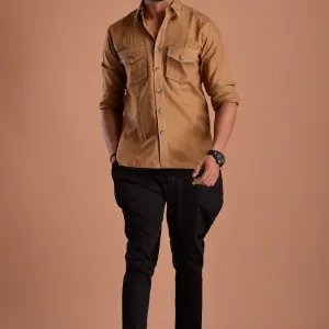 Urban Camel Brown Hunting Style Shirt - Premium City-Outdoor Fusion | Jaipurio